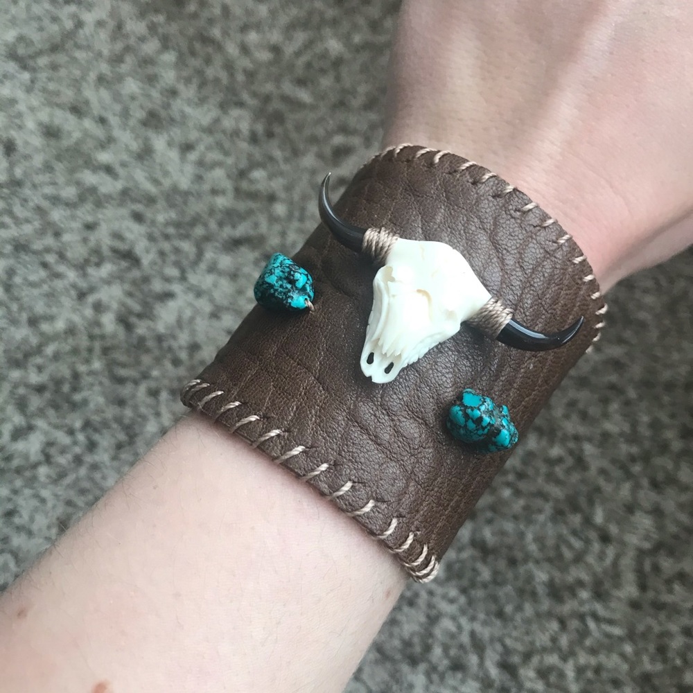 Liana Paula Longhorn Loretta Leather Cuff